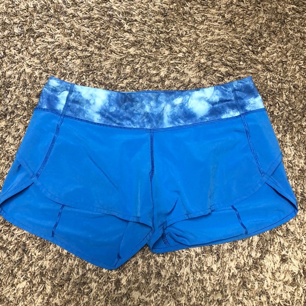 Lululemon speed short size 6 in blue 2.5 inseam